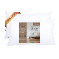 1 x RAW Customer Returns GM Soft Cloud pillow for bed 50x80 cm pillow set of 2 inner pillows 100 cotton hypoallergenic and breathable fresh Made in Italy - RRP €28.96