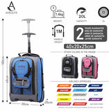 1 x RAW Customer Returns Aerolite MiniMAX 20L Ryanair 40x20x25 Maximum Size Hand Luggage Under Seat Trolley Backpack Cabin Carry On Bag with 2 Years Warranty Blue  - RRP €38.76