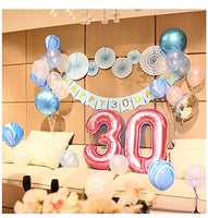 1 x RAW Customer Returns Meowoo Helium Balloon 30th Birthday 100CM Foil Balloon Number 30 Birthday Party Decoration Supplies Rose Gold Num 30  - RRP €7.24