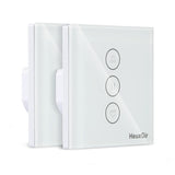 1 x RAW Customer Returns HeuxGir Wifi roller shutter switch, roller shutter control WiFi compatible with Echo Alexa Google, smart blind switch APP remote control and timing function, requires neutral wire - 2 packs - RRP €38.99