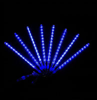 1 x RAW Customer Returns 192 LED Solar Meteor Shower Rain Tree Lights Garden Party Outdoor Lights for Wedding Christmas Tree Party Christmas Outdoor String Light Blue  - RRP €22.99