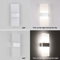 1 x RAW Customer Returns Klighten 2 pieces wall light LED indoor 12W wall lamp acrylic wall lighting modern for living room staircase bedroom hallway natural white 4000K - RRP €36.98