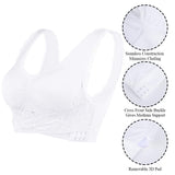 1 x RAW Customer Returns Litthing Wireless Lace Sports Bra Women s Seamless Bra Comfortable Wireless Bra Push Up Bra for Gym Yoga Workout Running Boxing - RRP €28.99