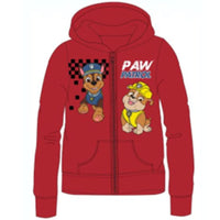 1 x RAW Customer Returns eplusm Paw Patrol Hoodie with Zip Boys Hooded Jacket Chase and Marshall Winter Sweatshirt Children s Gift DE NL SE PL, Numeric, 128, Regular, Red  - RRP €20.16