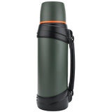 1 x RAW Customer Returns Olerd Thermos Flask 2.5L, Insulated Stainless Steel Drinking Bottle, Insulated Bottle with 2 Drinking Cups, Double Wall Insulated Camping Water Bottle, 24h Hot Cold Green  - RRP €36.38