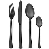 1 x RAW Customer Returns Bestdin cutlery set for 6 people, 24-piece stainless steel cutlery set, matt black, dining cutlery set with knife, fork, spoon, high-quality stainless steel cutlery, dishwasher safe. - RRP €30.99