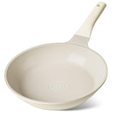 1 x RAW Customer Returns Redchef ceramic frying pans 28 cm, induction durable non-stick coating ceramic coating pan, PTFE-free PFOA-free PFAS-free, ceramic pan suitable for induction beige  - RRP €44.99