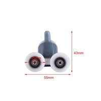 1 x RAW Customer Returns TOPINCN 8 Roller Kits for Shower Doors Shower Rollers Bearings Shower Enclosure Twin Bottom Top Pulleys Wheels Runners Bathroom Replacement Kit for Lower Upper Rollers Double Wheel  - RRP €15.44