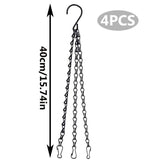 1 x Brand New QUUZ Pack of 4 chains for hanging, chain for hanging baskets with hooks, hanging basket chains, flower pot hanging basket holder chain, for hanging flower pots, flower pots, bird cages - RRP €20.4
