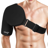 1 x RAW Customer Returns NEWGO DE Cooling pad shoulder ice gel pack flexible shoulder bandage cooling pads cold hot compress with soft plush lining for sports injuries, frozen shoulders, joint pain, stiff shoulder - RRP €22.68