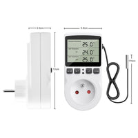 1 x RAW Customer Returns Diymore French Standard 230V temperature control box with sensor, digital thermostat socket - RRP €20.4