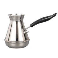 1 x RAW Customer Returns Turkish Coffee Pot, Stainless Steel Coffee Pot with Long Handle, Mocha Pot for Turkish Arabic and Greek Coffee, Handmade Arabic Coffee Pot, Coffee Milk Frother 350ml  - RRP €21.89