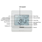 1 x RAW Customer Returns KETOTEK Thermostat underfloor heating electrically programmable with sensor 16A, digital room thermostat underfloor heating flush-mounted 230V LCD touchscreen - RRP €32.98