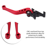 1 x RAW Customer Returns Keenso Motorcycle Clutch and Brake Levers, 1 Pair Motorcycle CNC Aluminum Alloy Clutch Lever and Brake Levers fit for Gy6 CG125 Red  - RRP €21.2