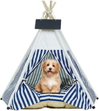 2 x Brand New Siairo Teepee Tent for Pets Dog Tent Pet Tent for Dogs and Cats with Cushion Dog Cat Tent Removable and Washable 50 x 50 x 60cm B  - RRP €54.44