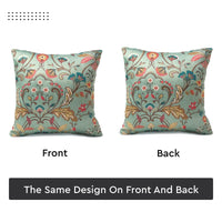 1 x RAW Customer Returns Encasa Homes Decorative Cushion Cover 50 x 50 cm T1 Timeless Floral Digital Print Large Square Pillow Case for Chair Seat Bed Office and Home Set of 2 - RRP €21.14