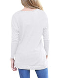 1 x Brand New MOLERANI women s long-sleeved T-shirt, lightweight sweater, loose long-sleeved shirt, tunic tops, casual blouse, round neck tops, white DE 46-48 XL - RRP €26.3