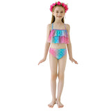 1 x RAW Customer Returns DNFUN Mermaid Tail with Bikini for Girls, 3pcs, No Fin, Mermaid Swimwear, M1,140 - RRP €28.37