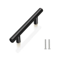 1 x RAW Customer Returns Drenky Pack of 10 furniture handles, black, cabinet handles, stainless steel handles, furniture black for kitchen cupboards, furniture handles, 96 mm, hole spacing, total length, 150 mm, matt black colour - RRP €16.75