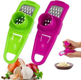 6 x Brand New Pack of 2 hand garlic grinders, kitchen garlic press, stainless steel, manual garlic masher with easy-to-press handle, garlic peeler, hand garlic grinder - RRP €122.4