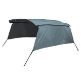 1 x RAW Customer Returns X AUTOHAUX Polyester Bimini Top Canvas Cover 600D Gray Grey 4 Sheet 8 L x 54 H x 91 -96 W - RRP €171.99