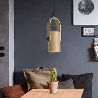 1 x RAW Customer Returns Ouglres pendant light wooden spotlight, single-bulb hanging lamp, adjustable light angle, height-adjustable pendant light, modern pendant lamp Gu10 5w for dining table, bedroom, living room, bar without bulb  - RRP €40.14