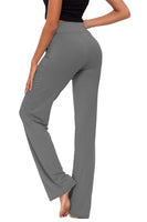 1 x RAW Customer Returns OURCAN Women s Yoga Pants with Pockets Wide Leg Drawstring Loose Straight Lounge Running Workout Modal Pants Active Leisure Jogging Pants Dark Grey, M  - RRP €23.99