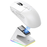 1 x RAW Customer Returns ATTACK SHARK X6 49g Superlight Mouse with Magnetic Charging Dock, PixArt PAW3395 Gaming Sensor, BT 2.4G Wireless Wired Gaming Mouse, 26000 DPI, X3 Upgraded Office Mice for Win11 White  - RRP €54.99