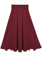 1 x RAW Customer Returns Women s High Waist Maxi Skirt Pockets with Side Slit Long A-Line Skirt Burgundy S - RRP €31.16