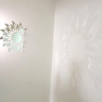 6 x Brand New VIERSHU Sunflower Mirror Sticker Acrylic 3D Wall Sticker Modern Bedroom Living Room Bathroom Wall Decoration Wall Sticker Wall Sticker Silver - RRP €59.94