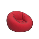 1 x RAW Customer Returns LONEEDY Inflatable Chair Sofa, Inflatable Seat Gaming Lounger, Indoor Outdoor Camping Garden Stylish Soft Plush Fabric for Adults Kids Single Spherical Red  - RRP €29.33