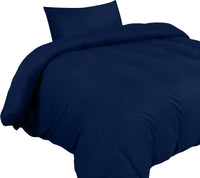 1 x RAW Customer Returns Utopia Bedding Duvet Cover Bed 90 - Microfiber Duvet Cover Set 135x200 cm and 1 Pillowcase 50x75 cm Navy Blue  - RRP €14.94