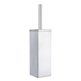 1 x RAW Customer Returns DOWRY toilet brush holder without drilling, toilet brush gray toilet brush set stainless steel toilet brush stainless steel chrome, square toilet brush holder toilet brush stainless steel silver - RRP €35.99