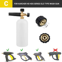 1 x RAW Customer Returns Stone Banks Snow Foam Lance for Car with Adjustable Foam Nozzle, Soap Dispenser 1L and K rcher HD Series, HD Series, for K rcher HD HD Series, Old Style - RRP €25.2