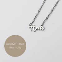 1 x RAW Customer Returns various Name Necklace, Stainless Steel, Customizable Name Pendant, Silver Color - Personalized Gifts for Women, Mothers, Girls, Couples or Best Friend, Plateado, Stainless Steel, Not - RRP €24.0