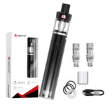 1 x RAW Customer Returns VAPTIO Vape Pen Kit 1500 mAh 30 W Battery Electronic Cigarette with 1.6 Ohm 0.7 Ohm Cosmo Coil, No E Liquid No Nicotine Black  - RRP €18.8