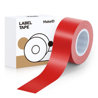 1 x RAW Customer Returns Makeid label tape 16mm x 4m colored heat-resistant self-adhesive as a replacement for Makeid L1 Q1 E1 fire red - RRP €10.99