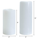 1 x RAW Customer Returns Eldnacele Waterproof Flameless Candles with Remote Control Timer Function, Battery Operated Large Flickering LED Pillar Candles for Outdoor Garden Lanterns Decoration White, 10cm x 20cm 25cm  - RRP €25.2