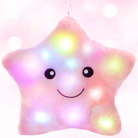 1 x RAW Customer Returns Plush Cushion with LED Light, Stars Plush Cushion, Pillow with Lights, LED Star Cushion, Luminous Plush Pillow, Decorative Cushions, Back Cushion Decoration, Plush Cushion, Stuffed Cushion - RRP €19.15