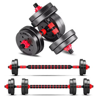 1 x RAW Customer Returns BCBIG dumbbells-Gym-Adjustable-Set 2 in 1 Barbell weights 10kg 5kg 2  - RRP €38.99