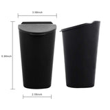 1 x RAW Customer Returns BMZX Car Trash Can with Lid Small Cup Holder Door Pocket Garbage Bin for Car Home Office Black - RRP €15.99