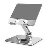 1 x RAW Customer Returns Zienstar-Foldable aluminum tablet stand, 360 rotatable, adjustable holder for tablet, iPad, cell phone 4-14 inches silver  - RRP €27.22