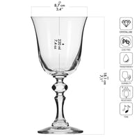 1 x RAW Customer Returns Krosno Small Red Wine Glasses Set of 6 220 ML Krista Collection Crystal Glass Perfect for home, restaurants and parties Dishwasher safe - RRP €26.8