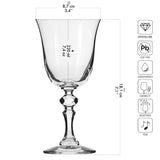 1 x RAW Customer Returns Krosno Small Red Wine Glasses Set of 6 220 ML Krista Collection Crystal Glass Perfect for home, restaurants and parties Dishwasher safe - RRP €26.8