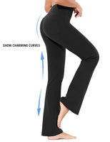 1 x RAW Customer Returns BALEAF Yoga Pants Women s Flared Pants Cotton with Pockets Activewear Pants High Waist Yoga Pants Bootcut Jeans Stretch Flared Fabric Pants Flare Leggings House Pants Wide Leg Jazz Pants Long Black XL - RRP €30.24