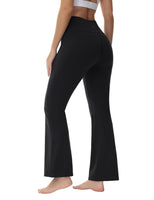 1 x RAW Customer Returns BALEAF Yoga Pants Women High Waist Flared Pants Jazz Pants Soft Opaque Elastic Sports Pants Bootcut Flare Pants with Pockets Black XL - RRP €40.33