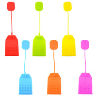 1 x Brand New 6 Pack Infuser Silicone Tea Bags Tea Filter Tea Bags Reusable Tea Bags for Loose Tea Silicone Tea Strainer Tea with Long Rope for Teacups, Cups and Teapots 6 Colors  - RRP €20.4