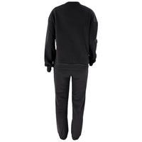 1 x RAW Customer Returns amropi Women s Tracksuit Fleece Pullover Sweatshirt and Pants Clothing Set S,Black - RRP €36.99