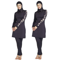 1 x RAW Customer Returns ABEUTY Muslim Swimsuit for Women Full Suit Plus Size Burkini Islamic Modest Print - RRP €40.33