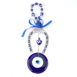 2 x RAW Customer Returns Hztyyier Turkish Eye, Nazar boncuk Blue Evil Eye Beads Decoration Lucky Amulet Blue Glass Pendant for Protection and Wall Hanging Decor - RRP €60.0